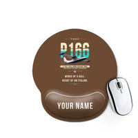 Thumbnail for Piaggio P.166 - Original + Name - Ergonomic Mouse Pad - Brown
