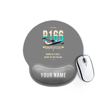 Thumbnail for Piaggio P.166 - Original + Name - Ergonomic Mouse Pad - Gray
