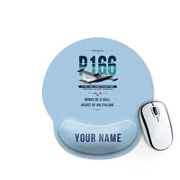 Thumbnail for Piaggio P.166 - Original + Name - Ergonomic Mouse Pad - Light Blue
