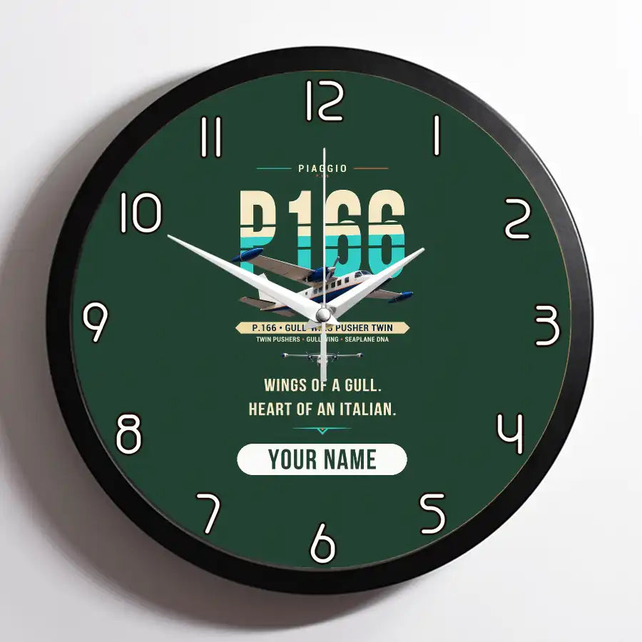 Piaggio P.166 - Original + Name - Framed - Dark Green
