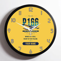 Thumbnail for Piaggio P.166 - Original + Name - Framed - Yellow