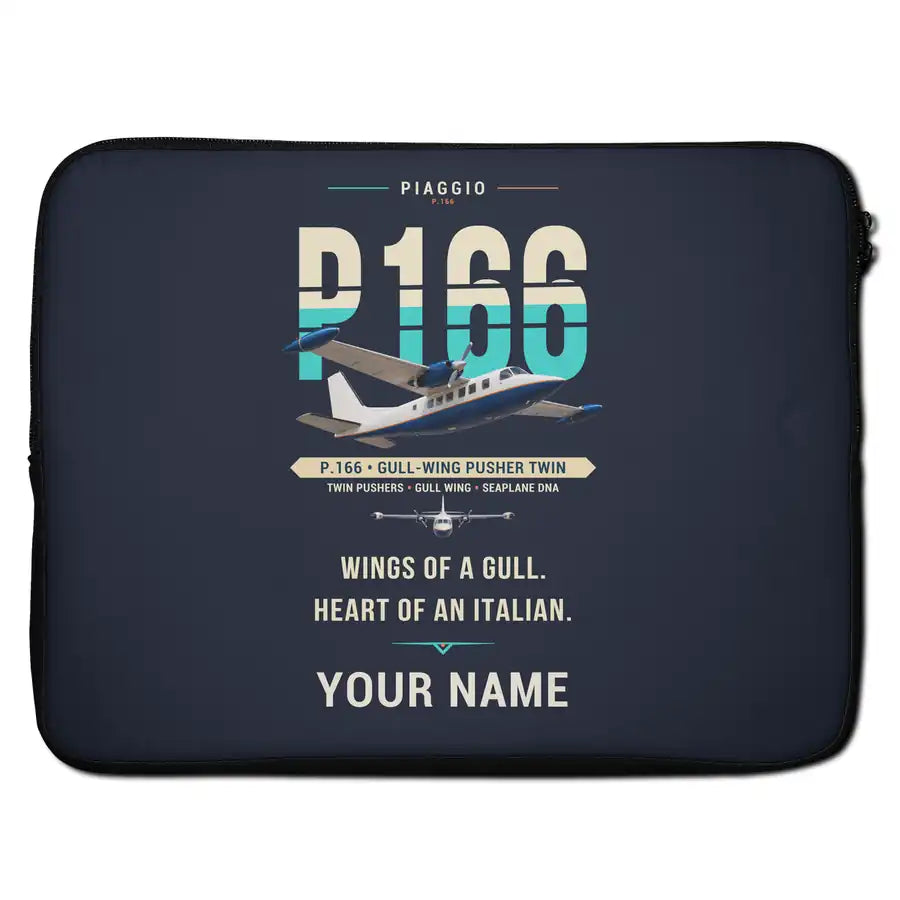 Piaggio P.166 - Original + Name - Laptop Sleeve