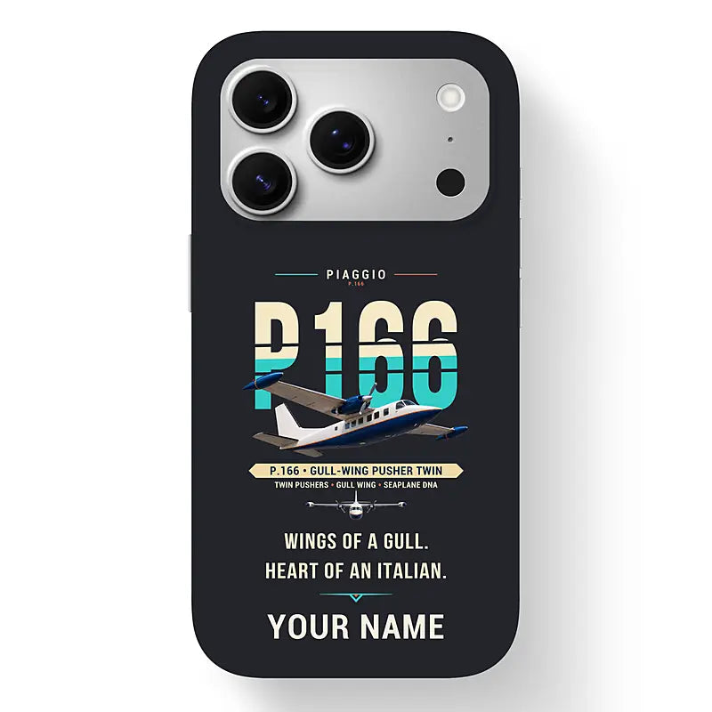 Piaggio P.166 - Original + Name - MagSafe iPhone 17 Pro - Black