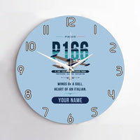Thumbnail for Piaggio P.166 - Original + Name - No Frame - Light Blue
