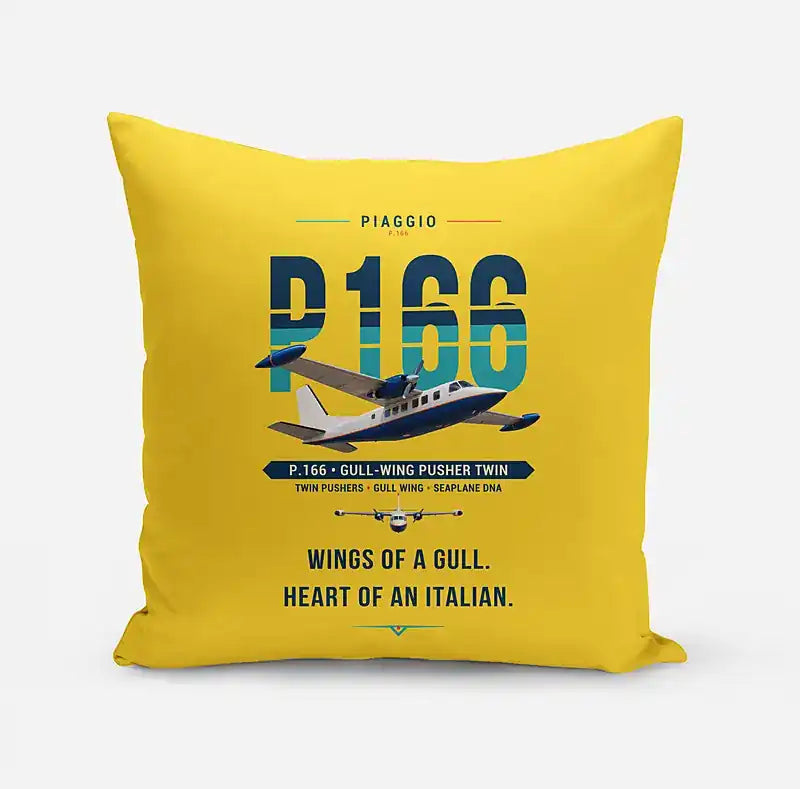 Piaggio P.166 - Original - Pillow - Yellow