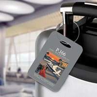 Thumbnail for Piaggio P.166 - Poster - Luggage Tag - Gray