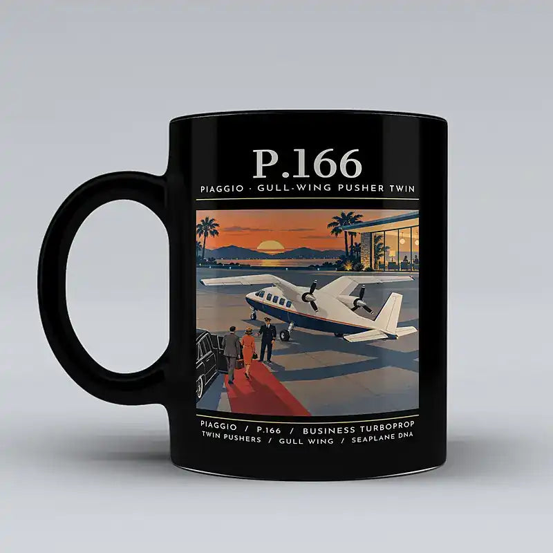 Piaggio P.166 - Poster - Mug - Black