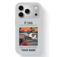 Thumbnail for Piaggio P.166 - Poster + Name - MagSafe iPhone 17 Pro - Light Gray