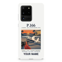 Thumbnail for Piaggio P.166 - Poster + Name - Samsung Case - White