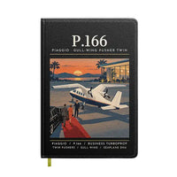 Thumbnail for Piaggio P.166 - Poster - Notebook - Black