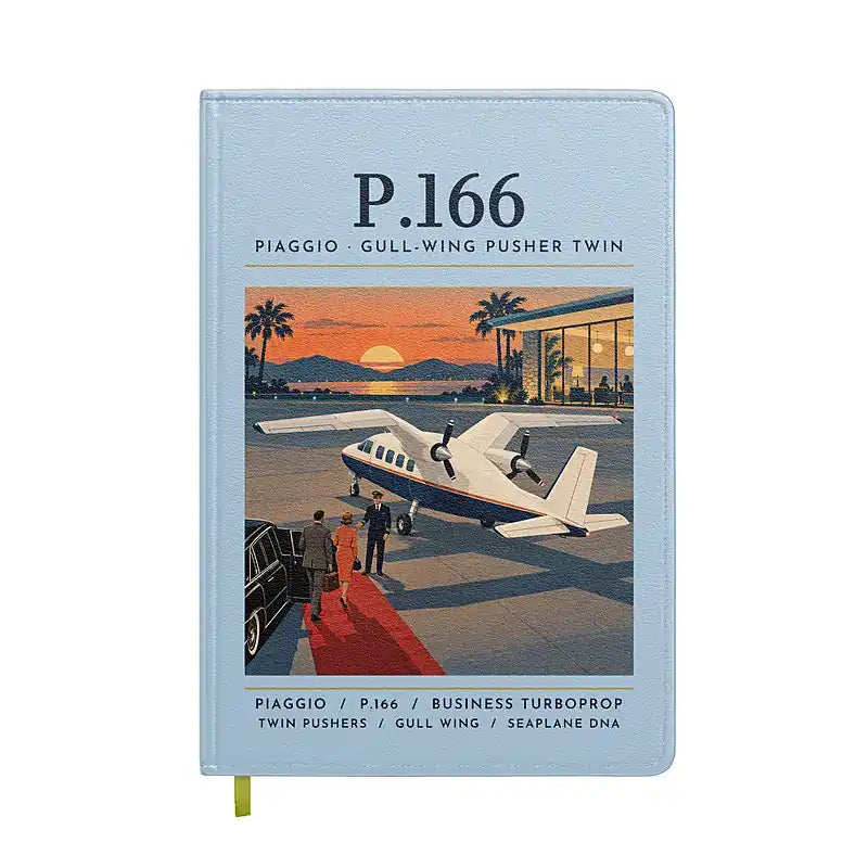 Piaggio P.166 - Poster - Notebook - Light Blue