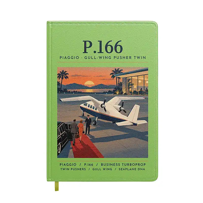 Piaggio P.166 - Poster - Notebook - Light Green
