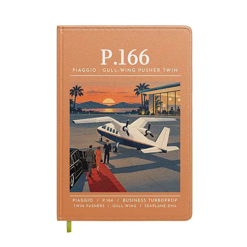 Piaggio P.166 - Poster - Notebook - Orange