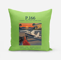 Thumbnail for Piaggio P.166 - Poster - Pillow - Light Green