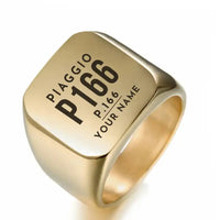Thumbnail for Piaggio P.166 - Ring - Tag + Name - Golden