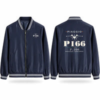 Thumbnail for Piaggio P.166 Stylish Jackets - Baseball Collar - Heritage - Navy Blue