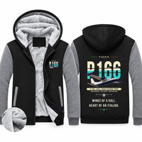 Thumbnail for Piaggio P.166 Zipped Sweatshirts - Original - Black & Gray