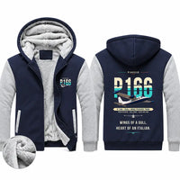 Thumbnail for Piaggio P.166 Zipped Sweatshirts - Original - Navy & Gray