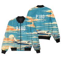 Thumbnail for Piaggio P.180 Avanti EVO 3D All-Over Print Clothing - Bomber Jacket - 3D + Name