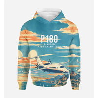Thumbnail for Piaggio P.180 Avanti EVO 3D All-Over Print Clothing - Hoodie - 3D