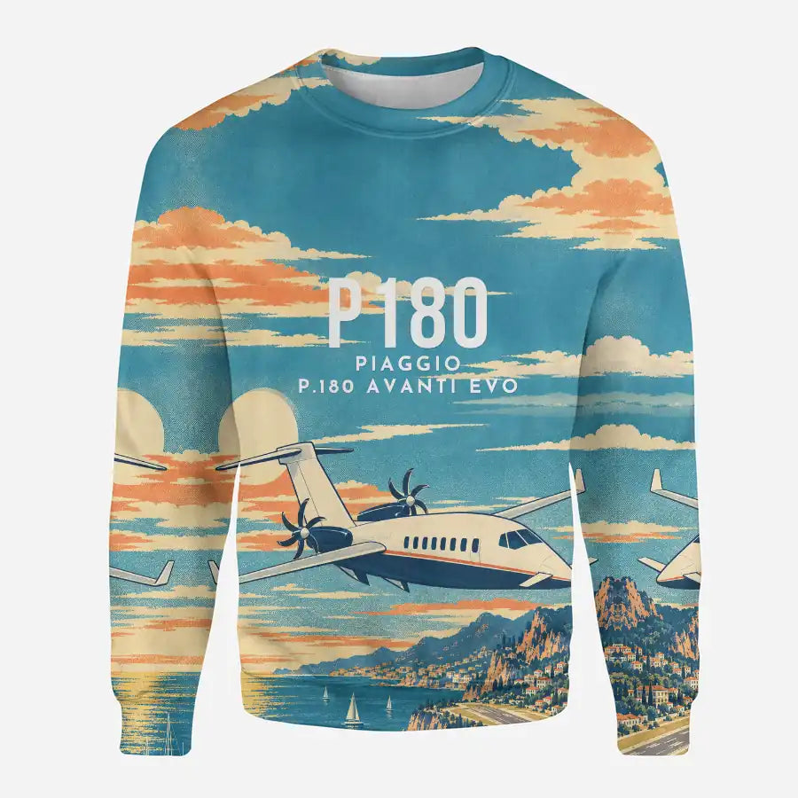Piaggio P.180 Avanti EVO 3D All-Over Print Clothing - Sweatshirt - 3D
