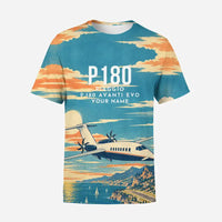 Thumbnail for Piaggio P.180 Avanti EVO 3D All-Over Print Clothing - T-Shirt - 3D + Name