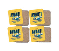 Thumbnail for Piaggio P.180 Avanti EVO - Cartoon - Coaster Set - Yellow
