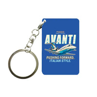 Thumbnail for Piaggio P.180 Avanti EVO - Cartoon - Key Chain - Blue