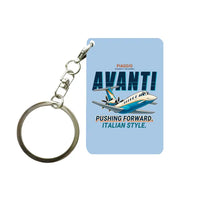 Thumbnail for Piaggio P.180 Avanti EVO - Cartoon - Key Chain - Light Blue