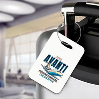 Thumbnail for Piaggio P.180 Avanti EVO - Cartoon - Luggage Tag - White