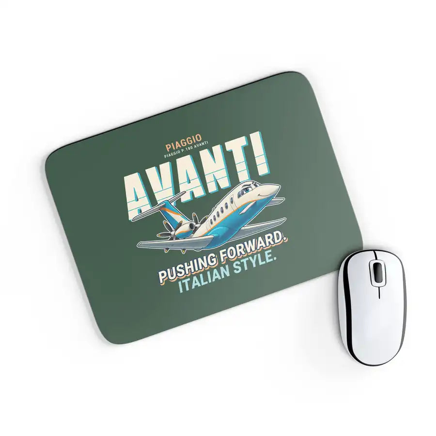 Piaggio P.180 Avanti EVO - Cartoon - Mouse Pad - Dark Green