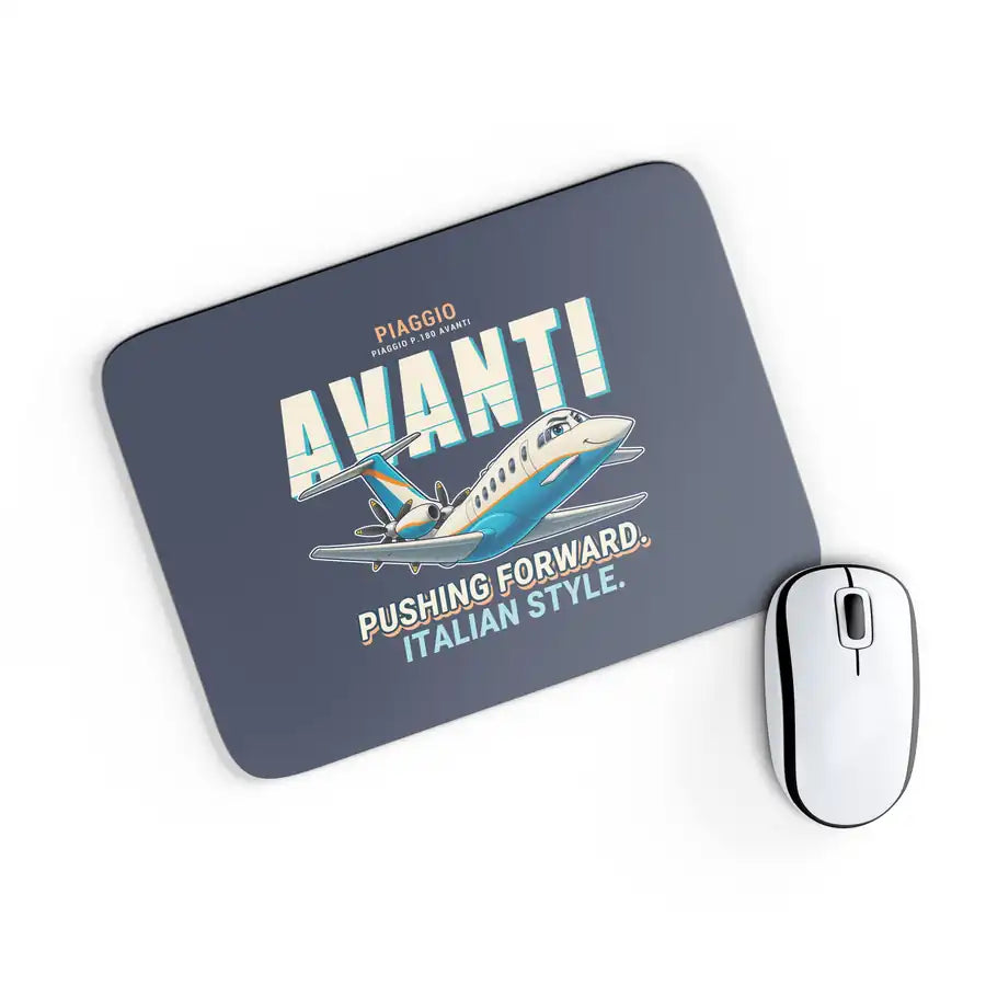 Piaggio P.180 Avanti EVO - Cartoon - Mouse Pad - Navy Blue