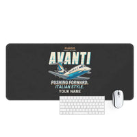 Thumbnail for Piaggio P.180 Avanti EVO - Cartoon + Name - Desk Mat - Black