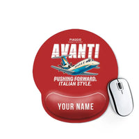 Thumbnail for Piaggio P.180 Avanti EVO - Cartoon + Name - Ergonomic Mouse Pad - Red