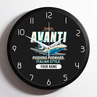 Thumbnail for Piaggio P.180 Avanti EVO - Cartoon + Name - Framed - Black
