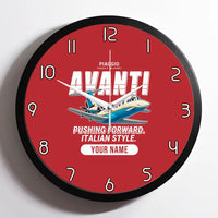 Thumbnail for Piaggio P.180 Avanti EVO - Cartoon + Name - Framed - Red