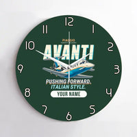 Thumbnail for Piaggio P.180 Avanti EVO - Cartoon + Name - No Frame - Dark Green
