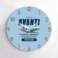 Thumbnail for Piaggio P.180 Avanti EVO - Cartoon + Name - No Frame - Light Blue
