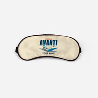 Thumbnail for Piaggio P.180 Avanti EVO - Cartoon + Name - Sleep Mask - Beige