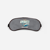 Thumbnail for Piaggio P.180 Avanti EVO - Cartoon + Name - Sleep Mask - Gray