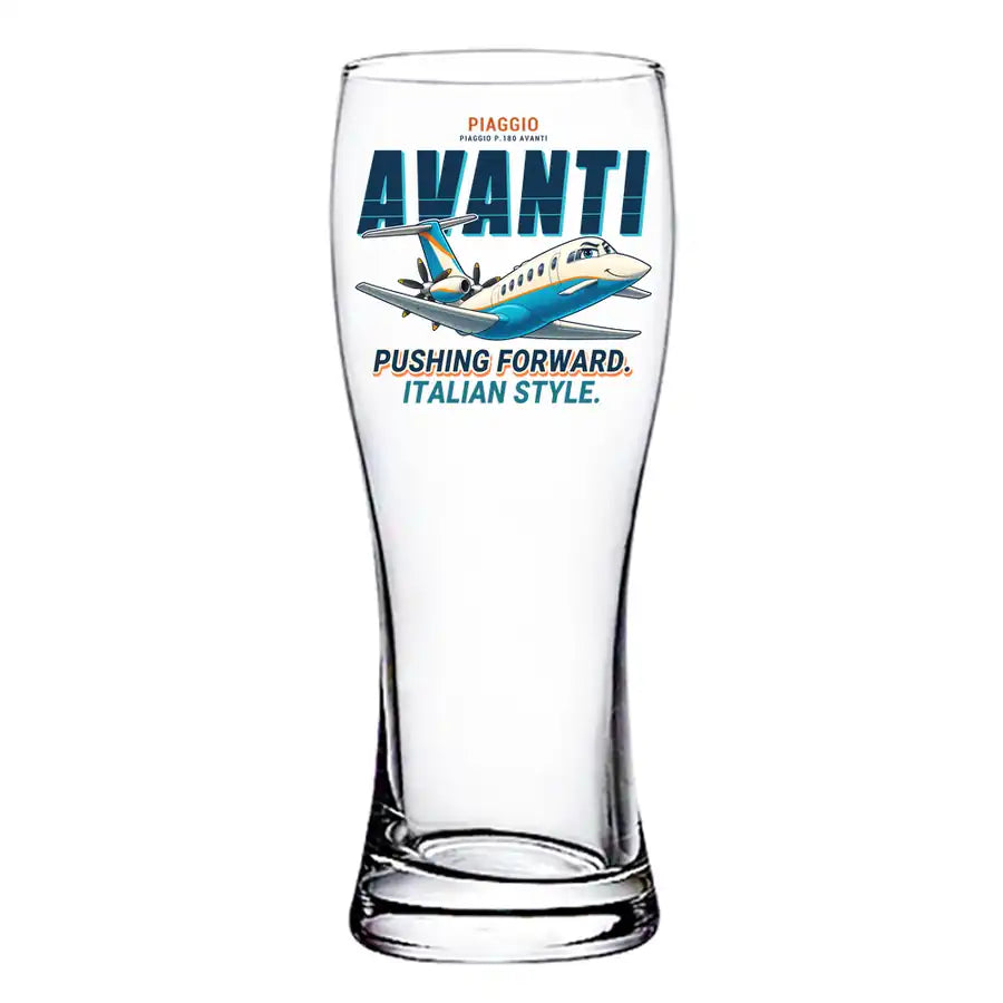 Piaggio P.180 Avanti EVO - Cartoon - Pilsner Beer Glass