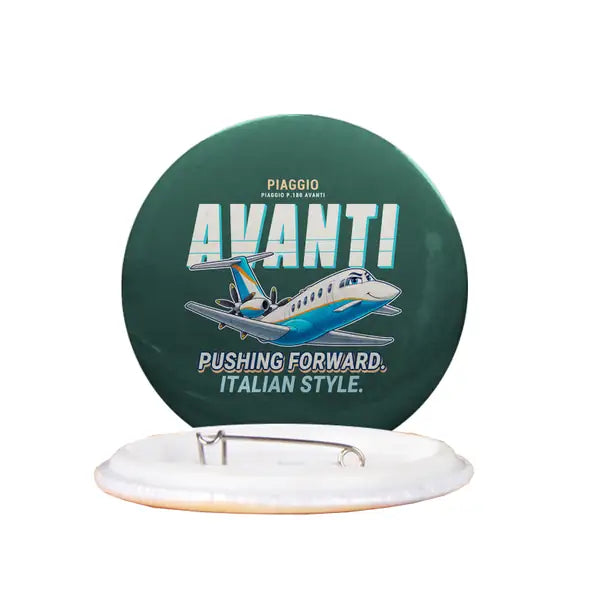 Piaggio P.180 Avanti EVO - Cartoon - Pin - Dark Green