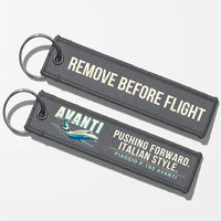 Thumbnail for Piaggio P.180 Avanti EVO Aviator Key Chains - Gray - Cartoon - Remove Before Flight