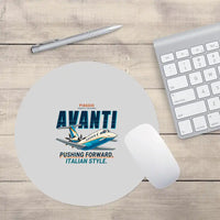 Thumbnail for Piaggio P.180 Avanti EVO - Cartoon - Round Mouse Pad - Light Gray