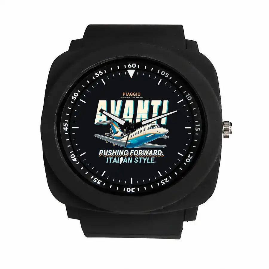 Piaggio P.180 Avanti EVO - Cartoon - Rubber Strap - Black