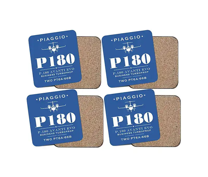 Piaggio P.180 Avanti EVO - Heritage - Coaster Set - Blue