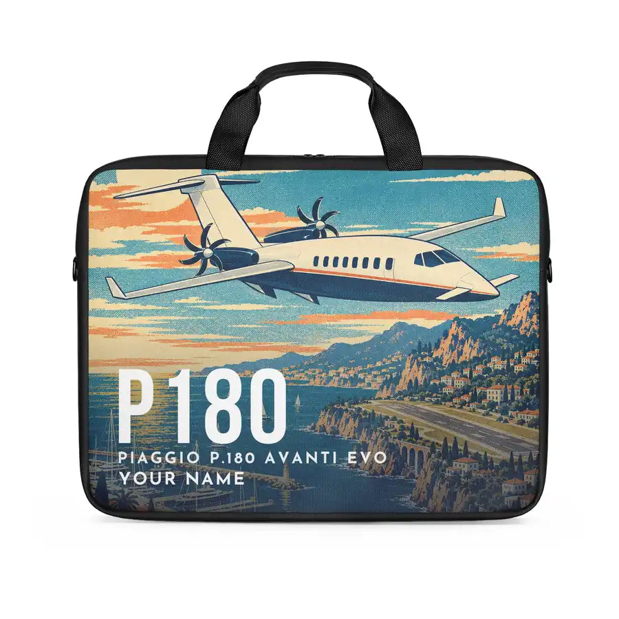 Piaggio P.180 Avanti EVO - Laptop Bag + Name