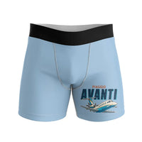 Thumbnail for Piaggio P.180 Avanti EVO - Men Boxers - Cartoon - Light Blue