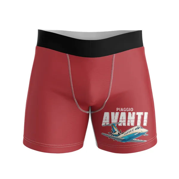 Piaggio P.180 Avanti EVO - Men Boxers - Cartoon - Red