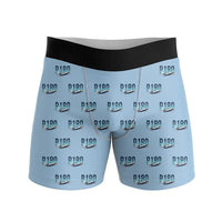 Thumbnail for Piaggio P.180 Avanti EVO - Men Boxers - Original Pattern - Light Blue